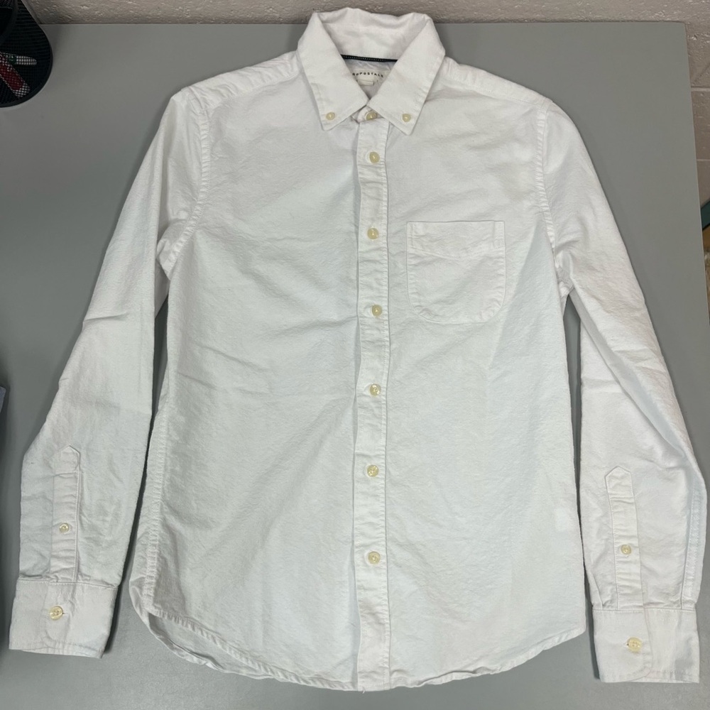 Aeropostale Men’s XS White Casual Button Down Shirt